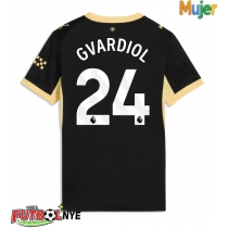 Camiseta Manchester City Josko Gvardiol #24 Visitante Equipación para mujer 2026-27 manga corta